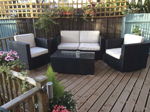 Rattan 4 seat sofa set