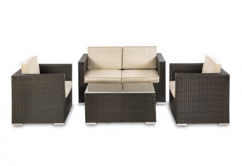 Rattan 4 seat sofa set