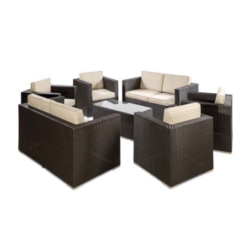 Rattan 8 seat sofa set