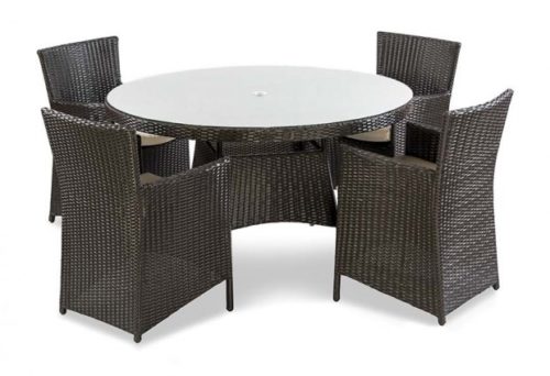 Rattan Round Table 1.35m and Chairs