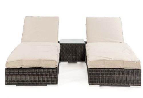 Rattan Sun Lounger Set | Free UK Delivery | Grassed Up Gardens