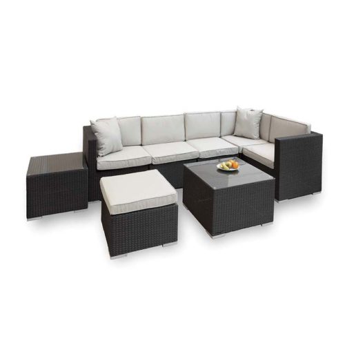 Rattan square corner sofa set